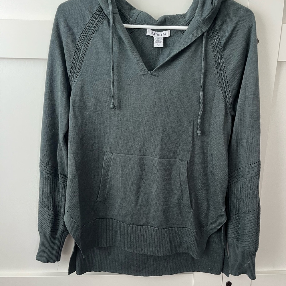 Athleta Dark Teal V-Neck Sweater